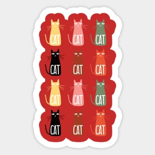 Group Of Cool Hepcat Cats Sticker